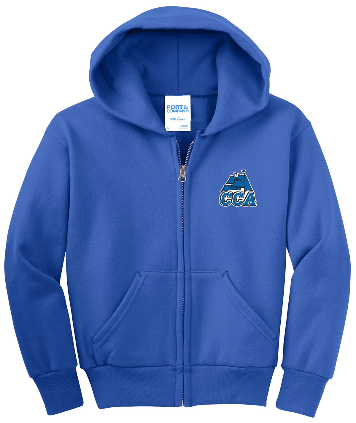 CCA Clippers Youth Fleece Full-Zip Hooded Sweatshirt