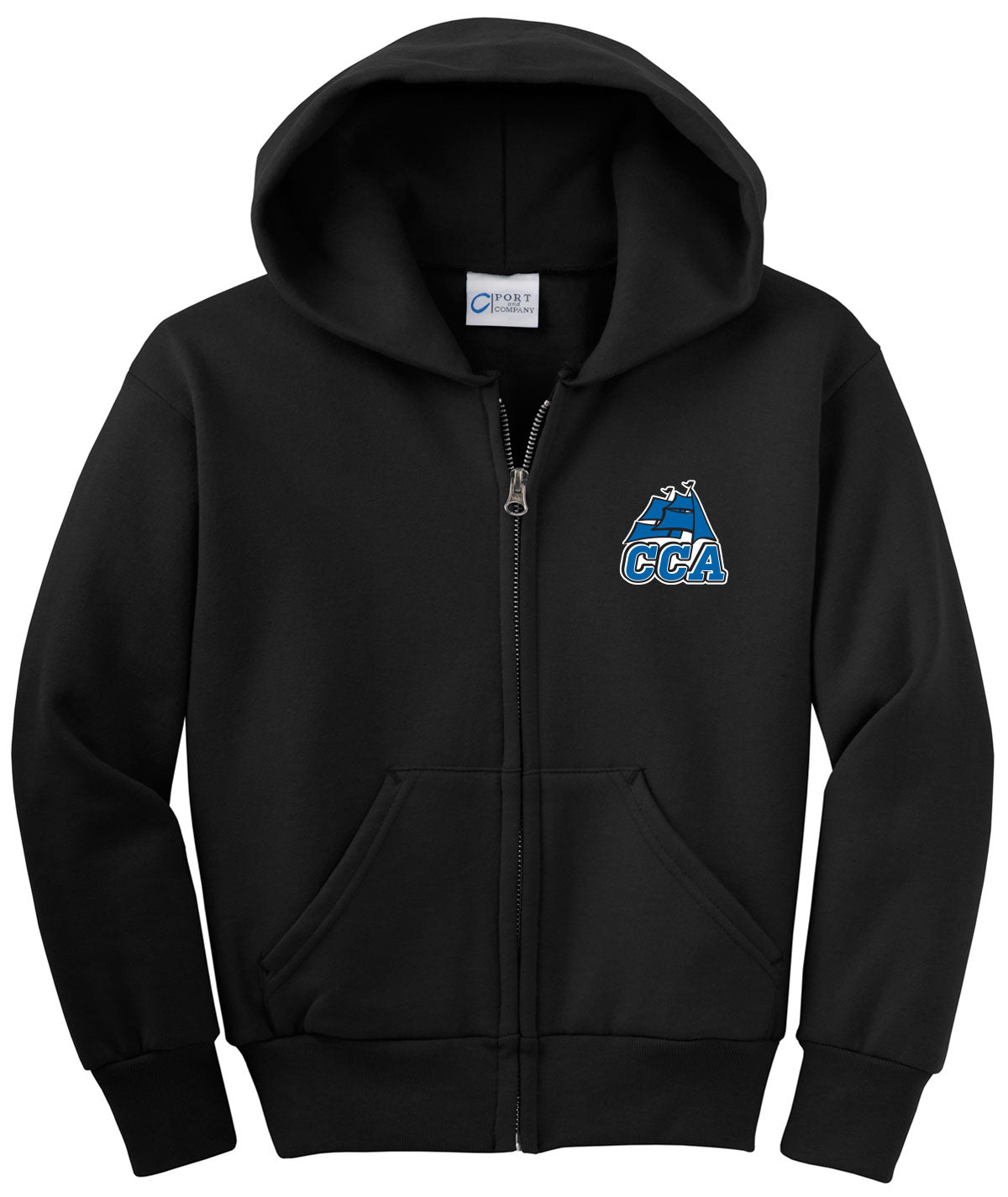 CCA Clippers Youth Fleece Full-Zip Hooded Sweatshirt