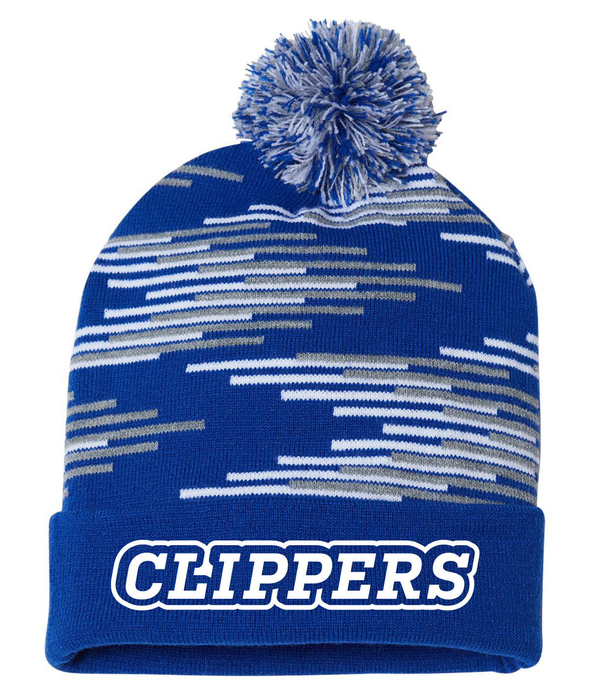 CCA Clippers Sriped Pom Beanie