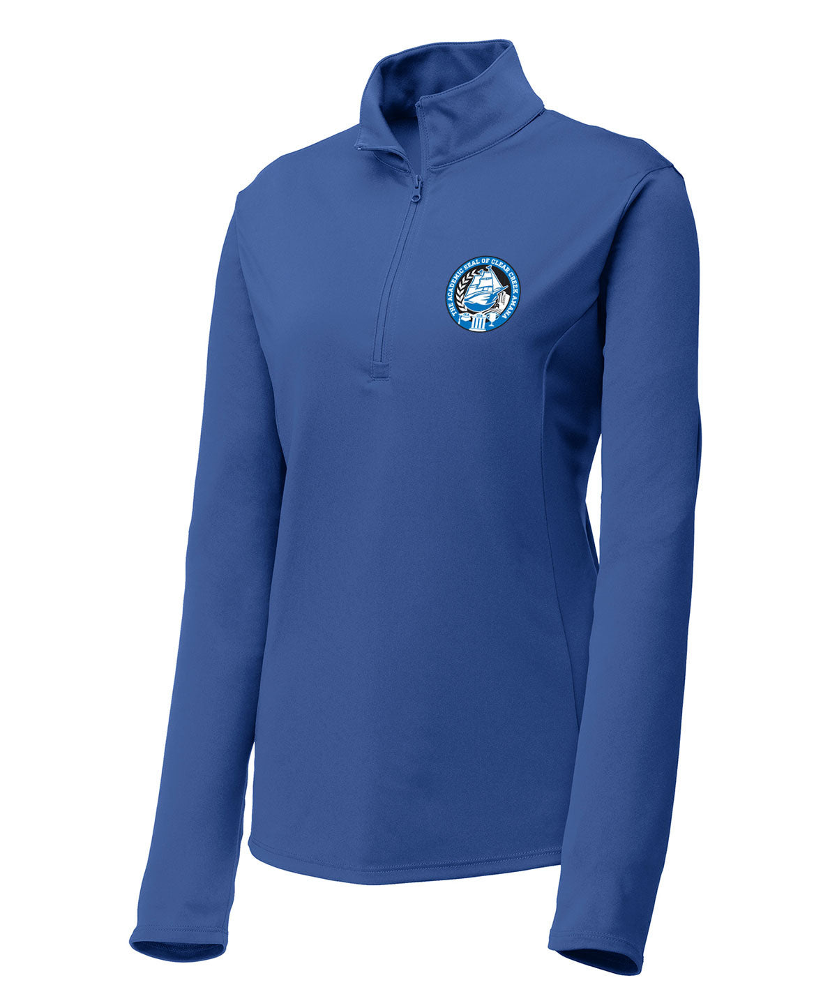 District Womens 1/4 Zip Solid Pullover