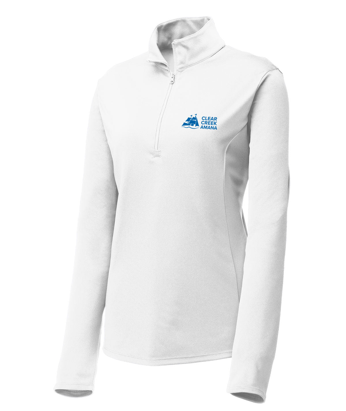 District Womens 1/4 Zip Solid Pullover